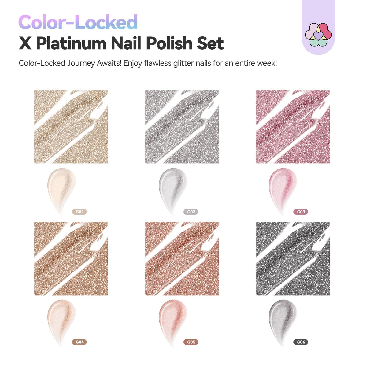 Close-up of SAVILAND nail polish bottle in champagne colour