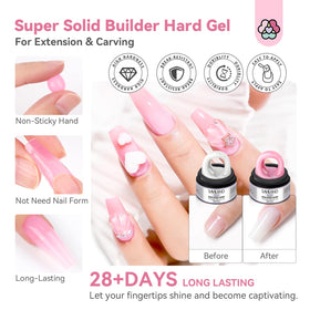 Close-up of SAVILAND Non-Sticky Solid Builder Nail Gel in clear