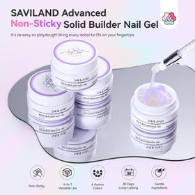 Close-up of SAVILAND Solid Builder Nail Gel texture
