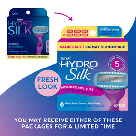 Close-up of Schick Hydro Silk Moisture Razor Blade with Hydra-support serum