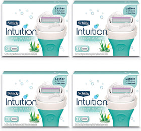 Close-up of Schick Intuition Pure Nourishment Razor with moisturizing bar
