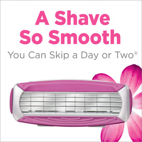 Close-up of Schick Quattro Womens Razor ergonomic grip