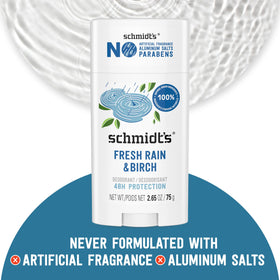 Close-up of Schmidt's Fresh Rain & Birch deodorant texture