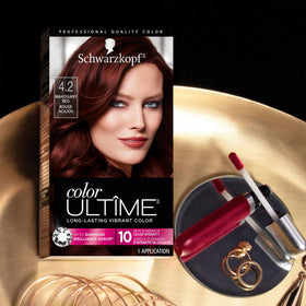 Close-up of Schwarzkopf Color ULTÎME® 4.2 Mahogany Red hair dye cream