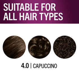 Close-up of Schwarzkopf Keratin Color 4.0 Cappuccino application
