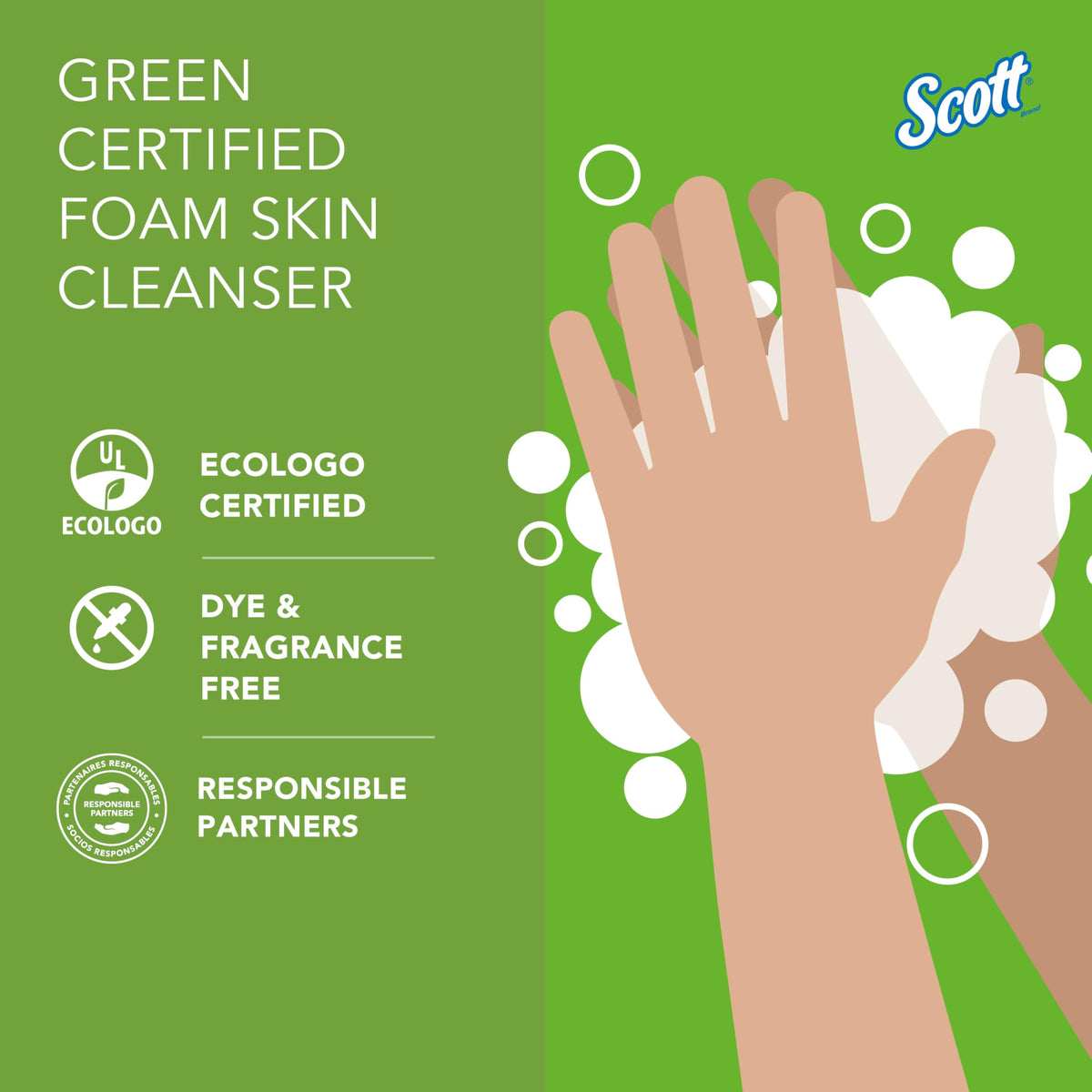 Close-up of Scott Professional hand soap eco-friendly certification