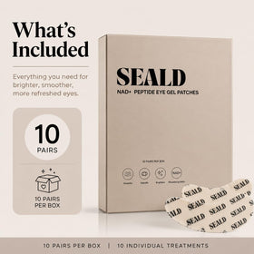 Close-up of SEALD NAD+ Peptide Eye Gel Patches showing texture