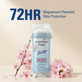 Close-up of Secret Aluminum Free Deodorant Cherry Blossom stick