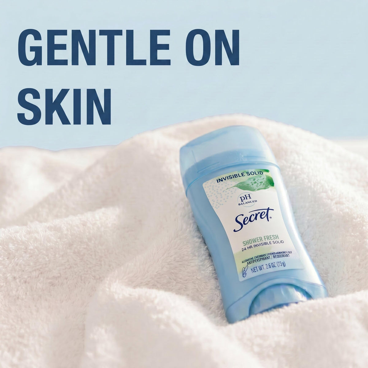 Close-up of Secret Antiperspirant and Deodorant stick