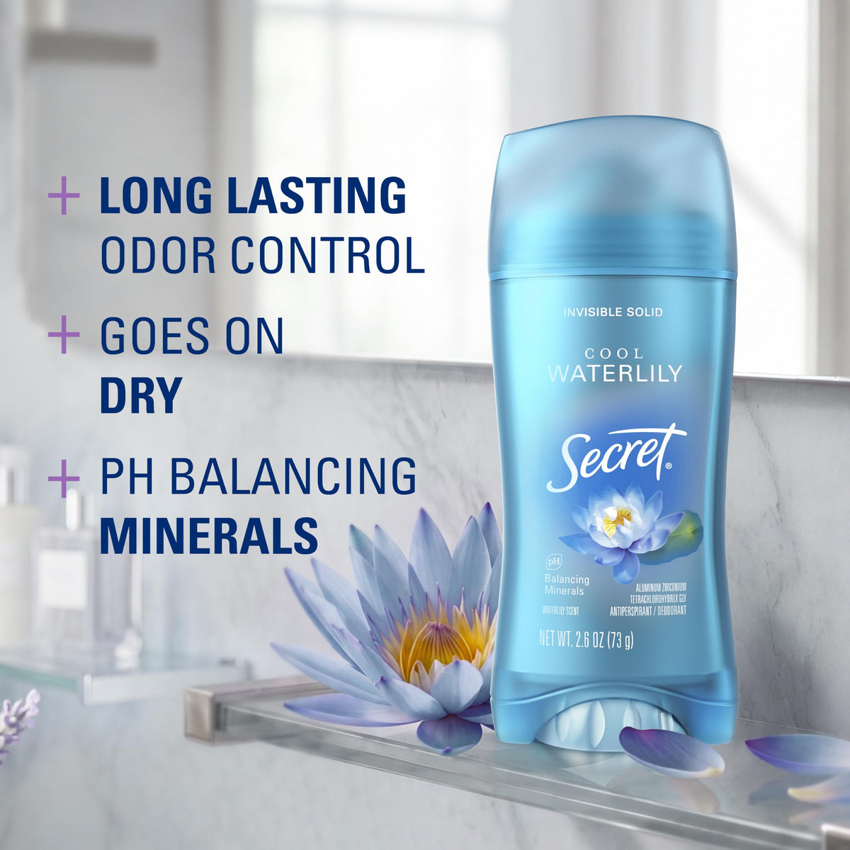 Close-up of Secret Antiperspirant Deodorant stick
