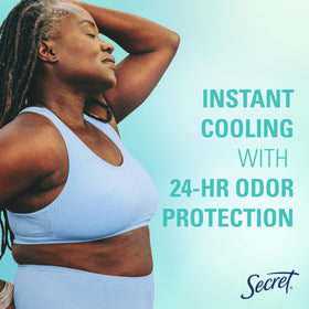 Close-up of Secret deodorant mist nozzle