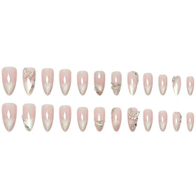 Close-up of SEENEEY false nails showing natural curve