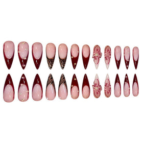 Close-up of SEENEEY Long Press on Nails showing natural fit on fingers
