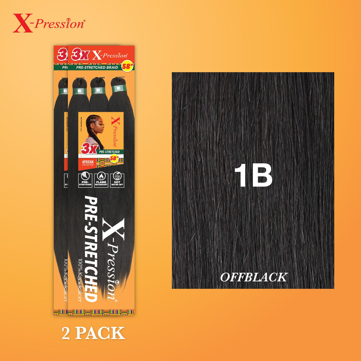 Close-up of Sensationnel X-Pression braids texture