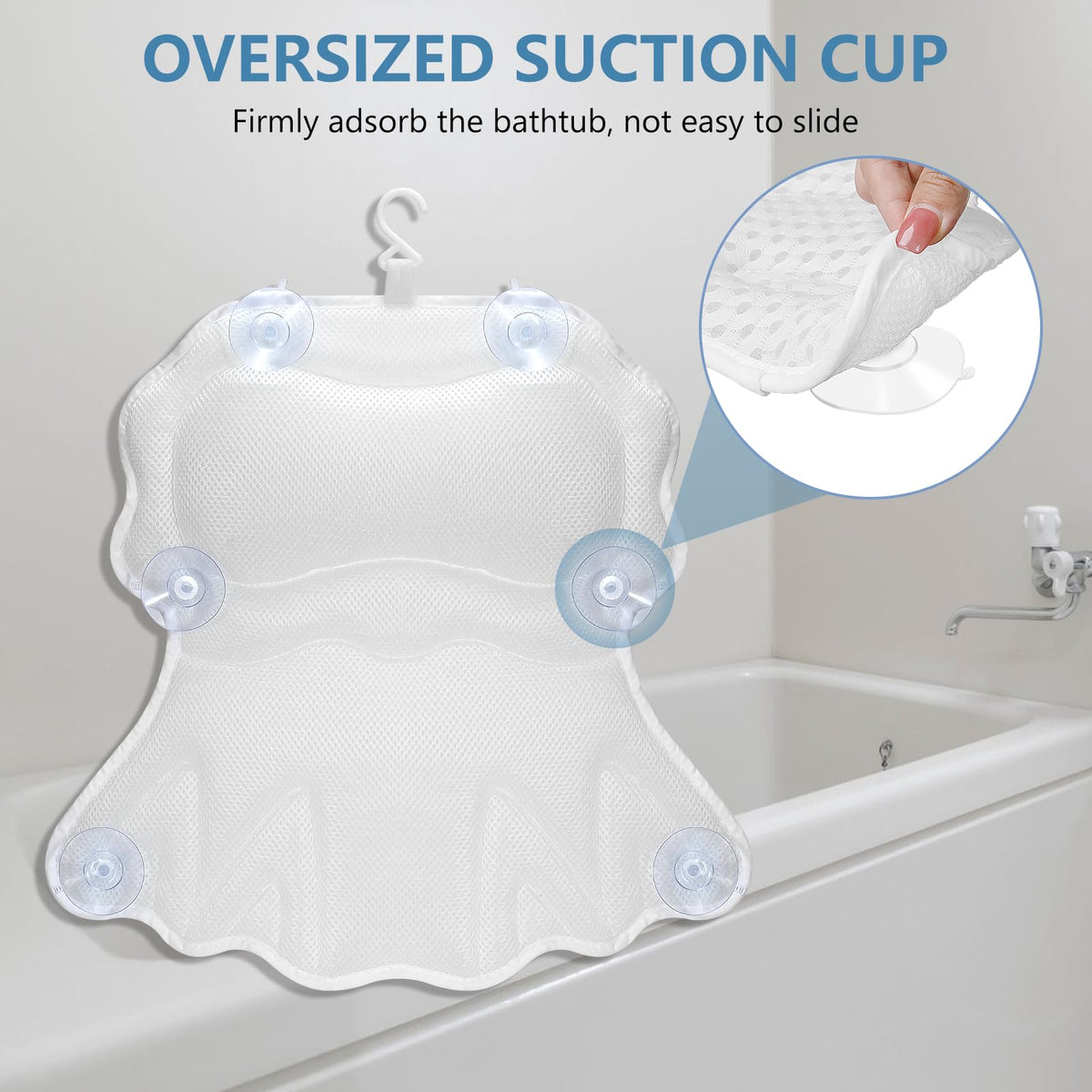 Close-up of SetSail Bath Pillow 4D Air Mesh fabric