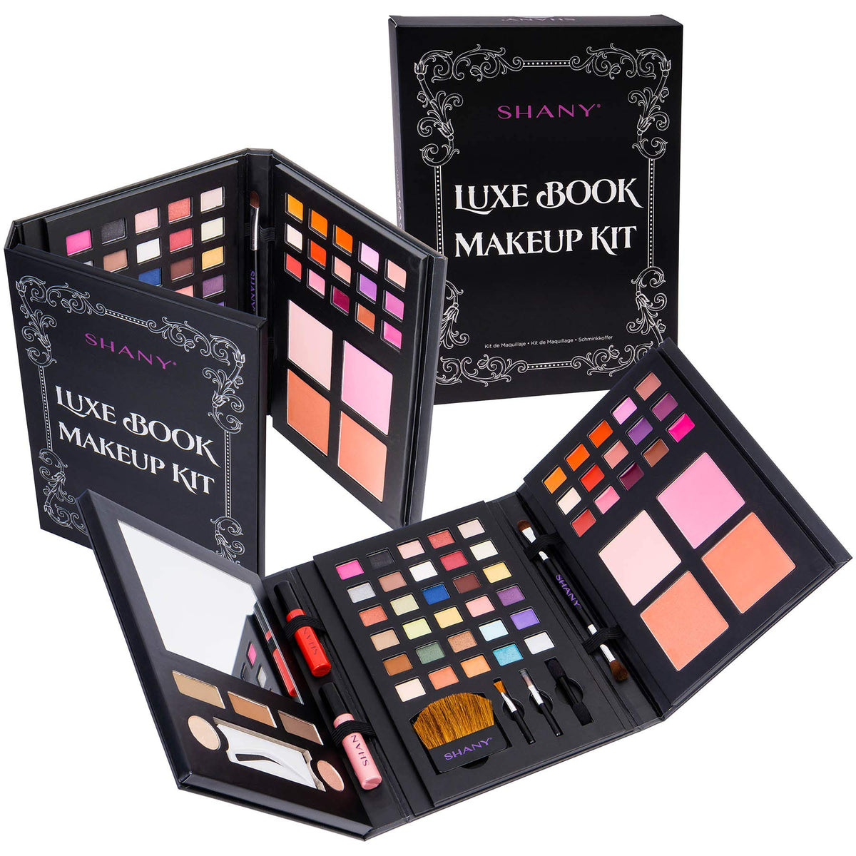 Close-up of SHANY Luxe Book eyeshadow palette