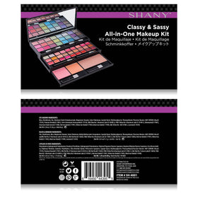 Close-up of SHANY makeup kit's 24 eyeshadow shades