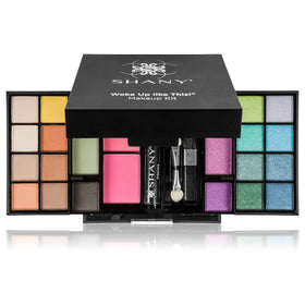 Close-up of SHANY Woke Up Like This Makeup Kit applicators and mini mascara