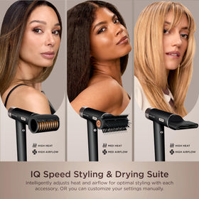 Close-up of Shark SpeedStyle Pro Hair Dryer control buttons