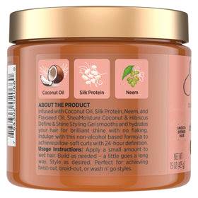 Close-up of Shea Moisture Coconut & Hibiscus Styling Gel texture