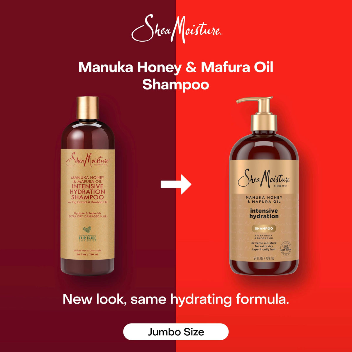 Close-up of Shea Moisture Manuka Honey & Mafura Oil Shampoo lid