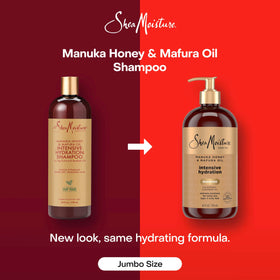 Close-up of Shea Moisture Manuka Honey & Mafura Oil Shampoo lid