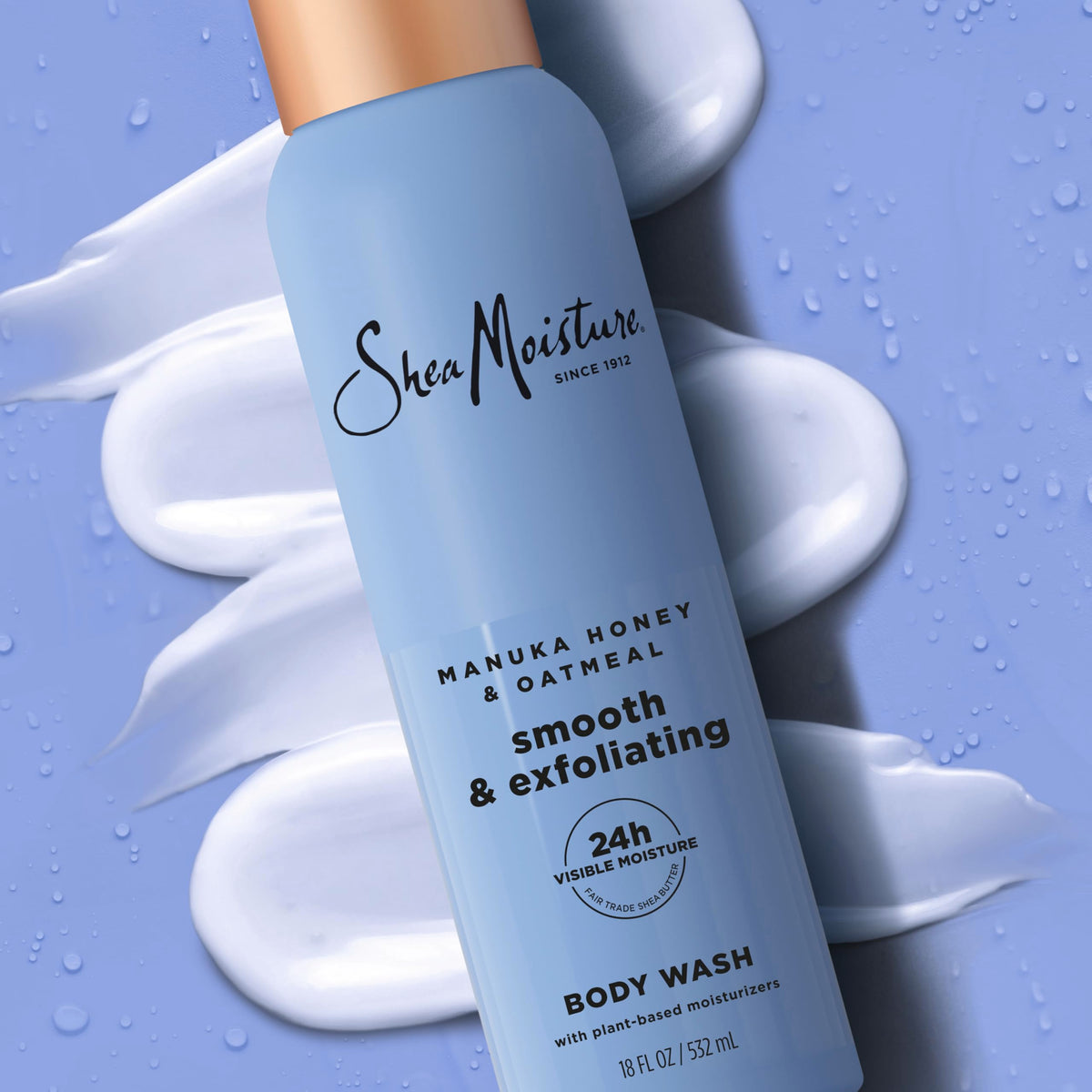 Close-up of Shea Moisture Manuka Honey Oatmeal Body Wash texture