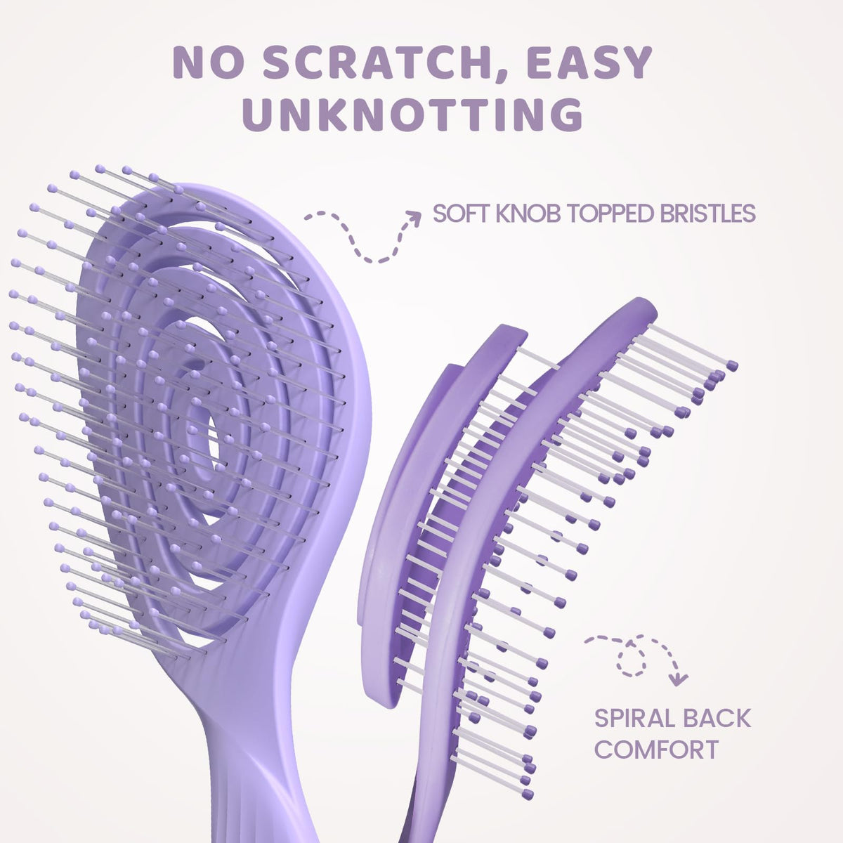 Close-up of SHINLEA Detangle Hair Brush bristles