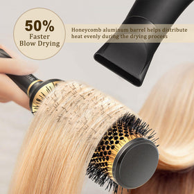 Close-up of SHINLEA Round Hair Brush aluminum vent tube