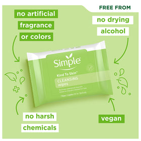 Close-up of Simple Kind to Skin Cleansing Wipes texture