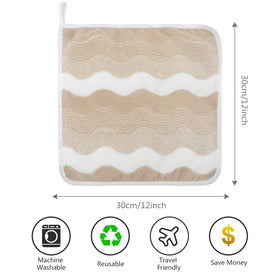 Close-up of SINLAND microfiber face towel showing texture