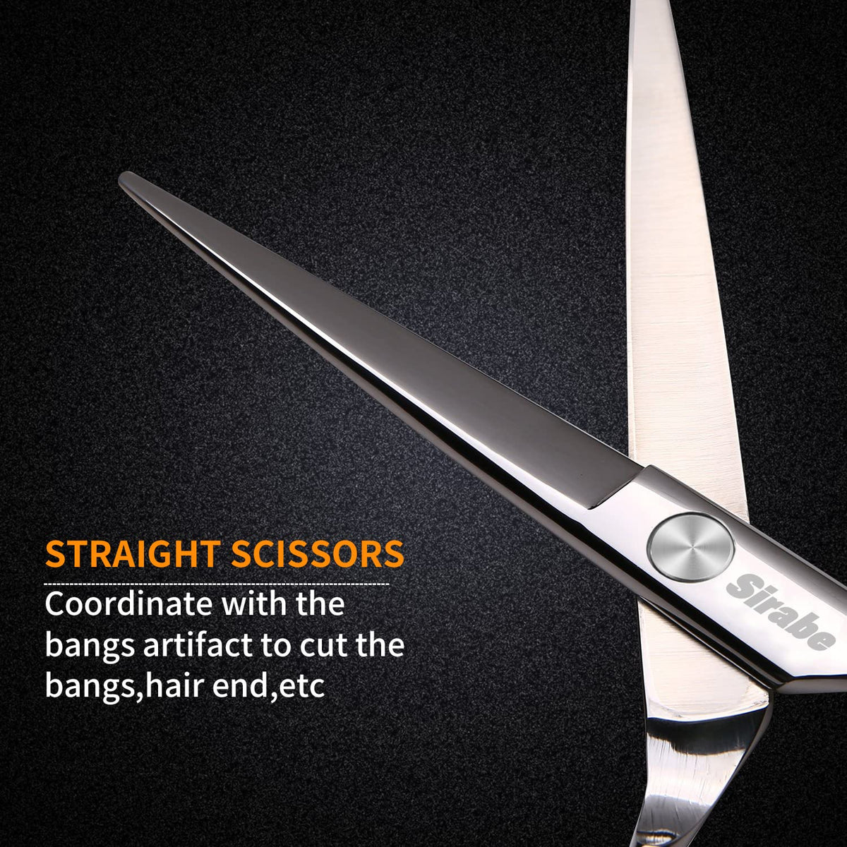 Close-up of Sirabe 6.5 inch cutting scissors with sharp blade