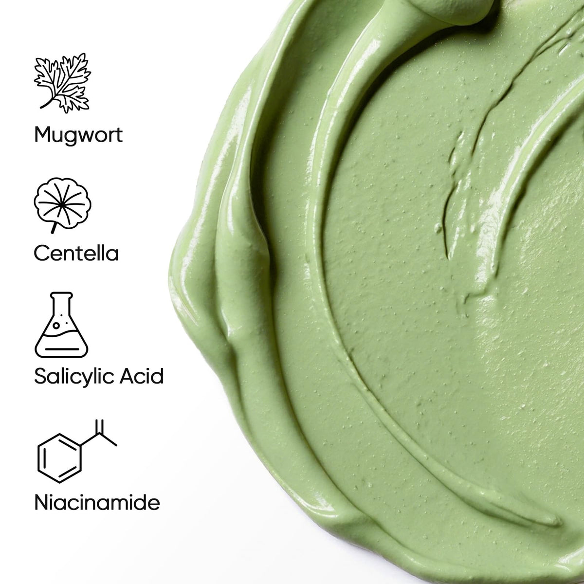 Close-up of SKINTIFIC Mugwort Clay Stick showing twist-up applicator