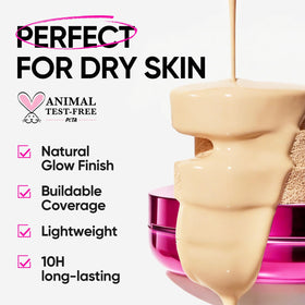 Close-up of SKINTIFIC Pink Cushion Foundation texture