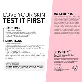 Close-up of SKINTIFIC Rose PDRN Clay Mask Stick texture
