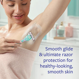 Close-up of Skintimate shave gel texture
