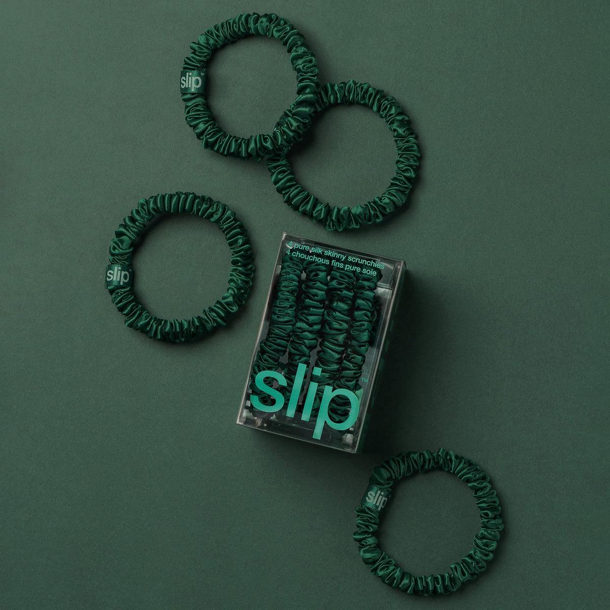 Close-up of SLIP Silk Hair Ties showing texture