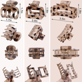 Close-up of SMKSL small hair claw clip in tortoise colour