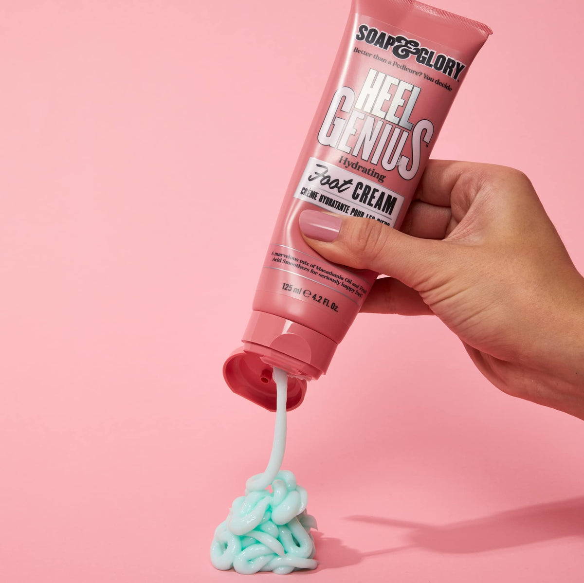 Close-up of Soap & Glory foot cream texture