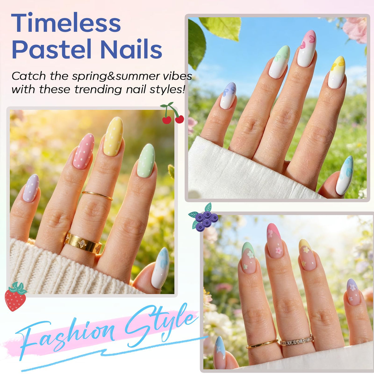 Close-up of Soft Pink nail polish from modelones set