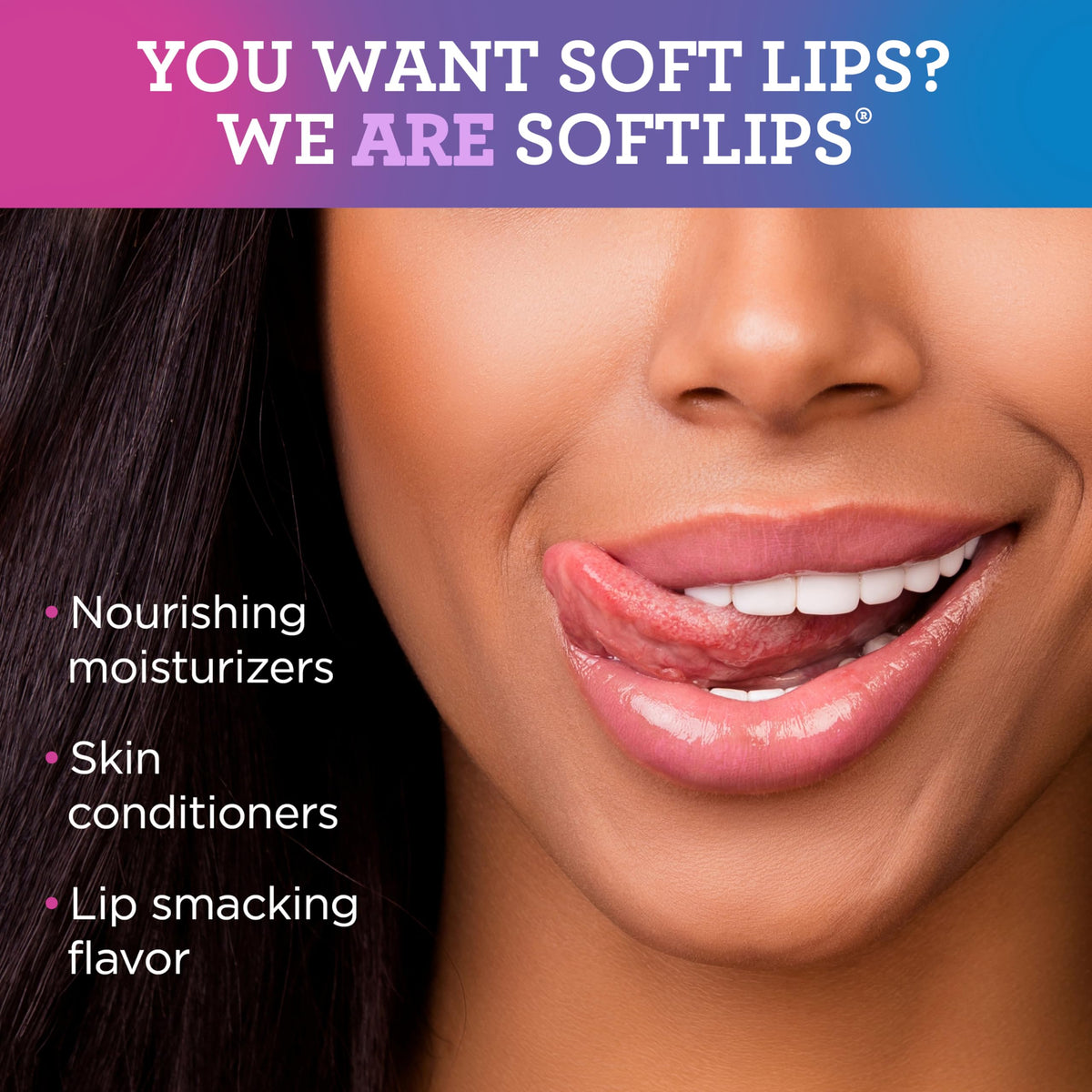 Close-up of SoftLips Watermelon flavour chap stick