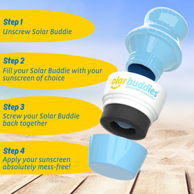 Close-up of Solar Buddies Sunscreen Applicator roller ball