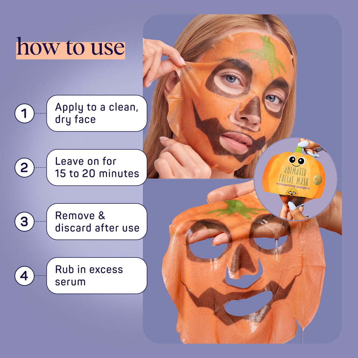 Close-up of SpaLife Bat Mask on model's face