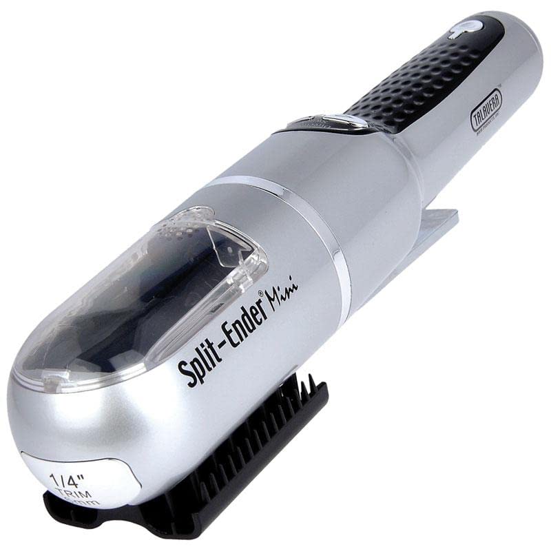 Close-up of Split-Ender Mini trimmer head showing cutting blades