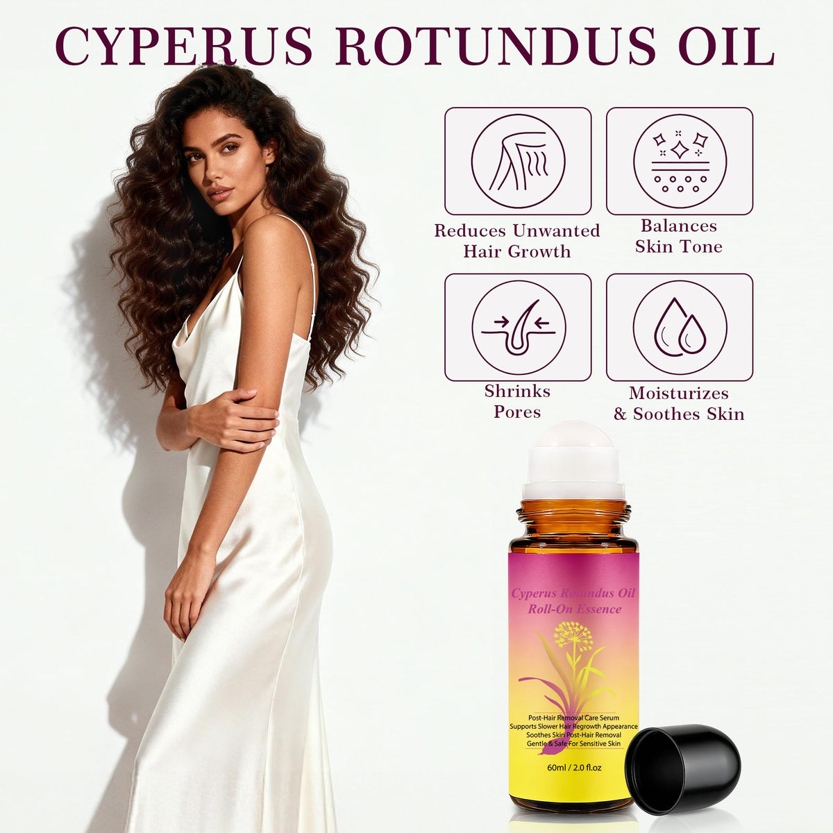 Close-up of SRIOIO Cyperus Rotundus Oil bottle cap
