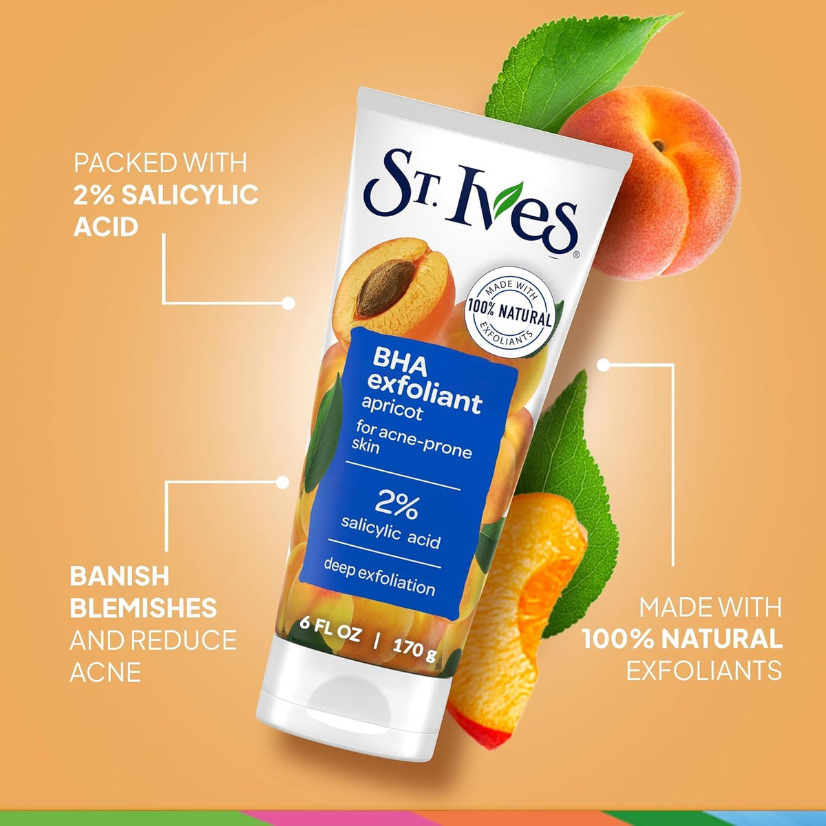 Close-up of St. Ives Apricot Scrub texture