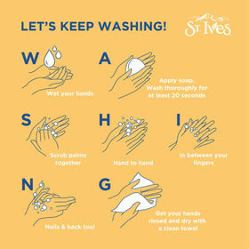 Close-up of St. Ives Body Wash texture on hand
