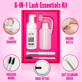 Close-up of STACY LASH Lash Shampoo bottle