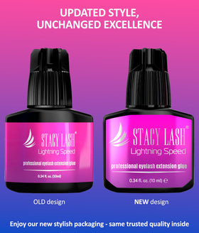 Close-up of STACY LASH Lightning Speed Eyelash Extension Glue nozzle