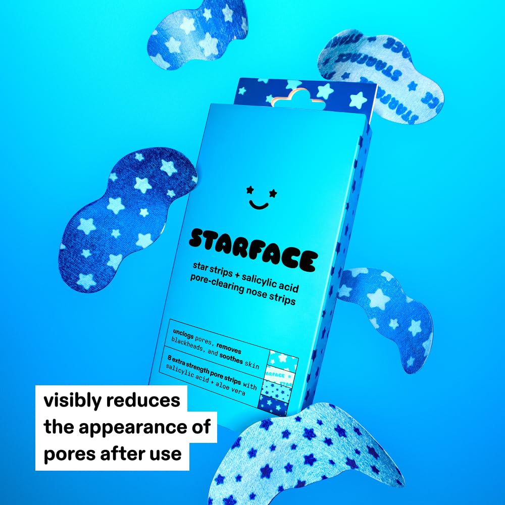 Close-up of Starface Star Strips showing salicylic acid formula